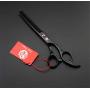 Purple Dragon Professional 7.0 inch 4PCS Pet Grooming Scissors Kit Japan Premium Steel Straight & Curved & Thinning Blade Dog Hair Cutting Shears Set with Case