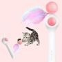 ocijf179 Cat Teaser Pet Cat Kitten Automatic Retractable Teaser Feather Ball Catnip Interactive Toy - Blue