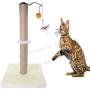 Littlefun Cat Scratching Post Kittens Interactive Play Toys, Plush Sisal Scratch Pole Cat Kitten Scratcher and Hammock