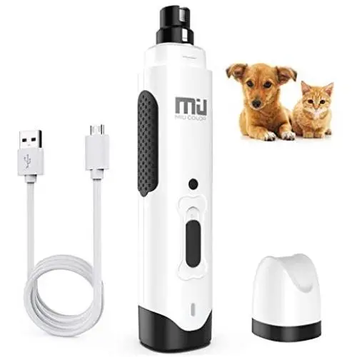 MIU COLOR Dog Nail Grinder, Upgraded Professional Pet Nail Trimmer, Low Noise and Build-in LED Light, Rechargeable 2 Speed Pets Electric Nail File Painless Paws Grooming for All Sizes Dogs Cats MIU COLOR Dog Nail Grinder, Upgraded Professional Pet Nail Trimmer, Low Noise and Build-in LED Light, Rechargeable 2 Speed Pets Electric Nail File Painless Paws Grooming for All Sizes Dogs Cats
