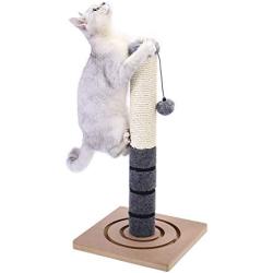 PAWZ Road Cat Scratching Post Cat Interactive Toys - Extra Post and Dangling Ball Included- 22 inches