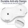 QUXIANG Double Dog Bowls Elevated Cat Food Water Bowls 0/20° Tilted Design Neck Guard Pet Raised Stand Double Transparent Plastic Bowl with Anti Slip Stand for Cats and Small Dogs