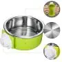 ZYYRT Crate Dog Bowl Set Removable Stainless Steel Hanging Cat Cage Bowl Food & Water Feeder Coop Cups for Puppy, Birds, Rats, Guinea Pigs (2 Pack, Blue and Green) ZYYRT Crate Dog Bowl Set Removable Stainless Steel Hanging Cat Cage Bowl Food & Water Feeder Coop Cups for Puppy, Birds, Rats, Guinea Pigs (2 Pack, Blue and Green)