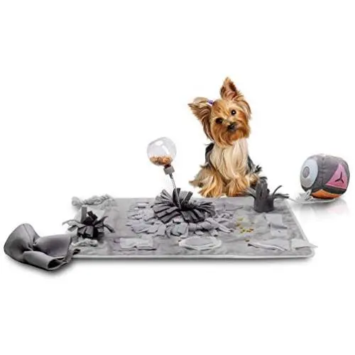 DEOPLLAE Snuffle Mat (Premium Mat with Treat Ball & Toys) Interactive Dog Toy for Pet Enrichment - Puzzle Feeder for Exercise and Stress Relief - Slow Feeder for Big, Small, Old, Young Dogs DEOPLLAE Snuffle Mat (Premium Mat with Treat Ball & Toys) Interactive Dog Toy for Pet Enrichment - Puzzle Feeder for Exercise and Stress Relief - Slow Feeder for Big, Small, Old, Young Dogs
