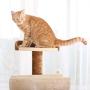 LXHONG-Cat tree with Sisal Climbing Ladder, Stable and Reliable Cat Tower, Cat Climbing Tower with Cat Litter for Living Room Next to The TV Cabinet Sisal, Easy to Install