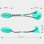 WeTest Interactive Dog Ropes Toy Molar Chew Toy, Self-Playing Rubber Ball Toy with Suction Cup for Pet Teeth Cleaning, Blue (LJ-JSL-110101)