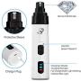Viixm Dog Nail Grinder, Electric 2-Speed Pet Nail Trimmer Clipper Low Noise Rechargeable Painless Paws Grooming and Smoothing for Small Medium Large Dogs and Cats