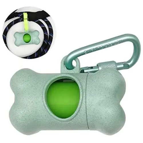 Dog Poop Pickup Bags Holder Dispenser with 1 Roll Random Color Leak-proof Scented Doggy Waste Bags and Carabiner with Safety Lock Plus Hook and Loop Fastener Never Loose on Leash Lead Again (Blue) Dog Poop Pickup Bags Holder Dispenser with 1 Roll Random Color Leak-proof Scented Doggy Waste Bags and Carabiner with Safety Lock Plus Hook and Loop Fastener Never Loose on Leash Lead Again (Blue)