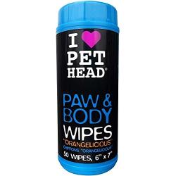 Pet Head Inc PH10403 Orangelicious Paw & Body Pet Wipes 50 Count