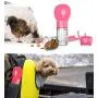 Newthinking Dog Water Bottle for Walking, Portable Dog Water Travel Dispenser with Food Container, Poop Shove and Waste Bag for Pets Outdoor Walking, Hiking, Travel