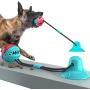 Dog Chew Toys, Dogs Training Treats Teething Rope Toys with Suction Cup for Boredom, Indoor Interactive Toy for Puppy, Dog Puzzle Treat Food Dispensing Ball Toy, Suitable for Small Large Dogs