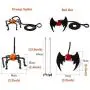 Halloween 2 Pcs Cat Kitten Toys, Flying Finger Pet Toys with Bat Spider Design, Cat Halloween Elastic Springs Finger Teaser Toys, Interactive Pet Teaser Toy with Bell, Cats Scratchers Accessories Halloween 2 Pcs Cat Kitten Toys, Flying Finger Pet Toys with Bat Spider Design, Cat Halloween Elastic Springs Finger Teaser Toys, Interactive Pet Teaser Toy with Bell, Cats Scratchers Accessories
