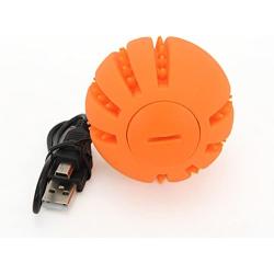 Laroo USB Charge LED Ball for Dogs Durable Dog Toys Yellow/Orange