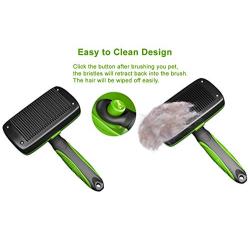 Tminnov Self Cleaning Slicker Brush, Dog Brush / Cat Brush for Shedding and Grooming, Deshedding Tool for Pet - Gently Removes Long and Loose Undercoat, Mats and Tangled Hair