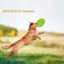 BEHAHA Flyer Dog Toy Flying disc Floating Frisbee Fetch Toy Lightweight Durable Rubber -Green