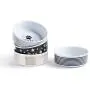 LazyBonezz Black Stripes Ceramic Pet Dog Cat Feeding Bowl LazyBonezz Black Stripes Ceramic Pet Dog Cat Feeding Bowl