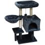 FISH&NAP Cat Tree Cat Tower Cat Condo Sisal Scratching Posts with Jump Platform Cat Furniture Activity Center Play House Grey