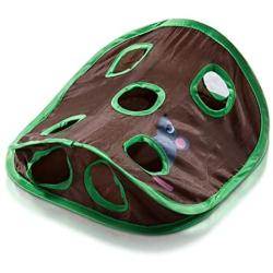 xiaolang Cat Tunnel with Play Ball- 9 Holes Pet Cat Interactive Toy, Cat Play Tent Interactive Toy, Durable Collapsible Cat Tunnels for Indoor cat, 12 x 12.5 x 4.5 inches