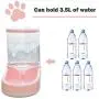 LeYoMiao Automatic Pet Feeder Medium and Small Pet Automatic Food Feeder and Drinker Set 3.8 L, Dog Travel Supplies Feeder and Drinker Cat Rabbit Pet Animal