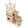 PAWZ Road Modern Cat Tree, Cat Sky Castle with 2 Cozy Condos, Large Space Capsule Nest and Interactive Spring Balls