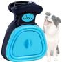 DOGOPAL Pooper Scooper, Portable Poop Scoop for Dog and Cat Waste Pick-up, Expandable Waste Compartment with Squeezable Handle (L, Blue)