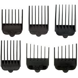 Wahl Professional Animal Clipper Attachment Guide Comb Grooming Set for Wahls Show Pro Plus, Deluxe Essentials, Iron Horse, Pro Ion, U-Clip and Deluxe U-Clip Pet, Dog, Cat, and Horse Clippers (#3168-500), Black