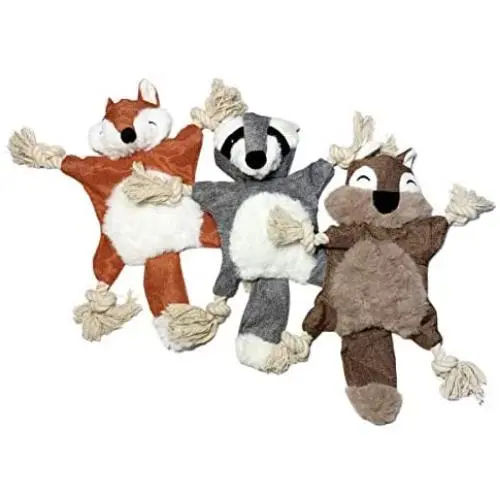 Gentric CinderMao Bite Resistant Rope Dog Toy with Squeaker and Crinkle Paper Body Gentric CinderMao Bite Resistant Rope Dog Toy with Squeaker and Crinkle Paper Body