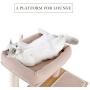 PAWZ Road Cat Tree Multi-Level Cat Tower Furniture with Spacious Perch, Fully Wrapped Sisal Scratching Posts and Replaceable Dangling Balls