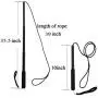 GoodsBeauty Interactive Dog Toys - Extendable Flirt Pole with 2pcs Braided Rope Tugs for Dog Outdoor Entertainment, Train and Exercise, Black, Size L