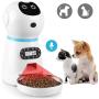 pedy Automatic Dog Feeder, 3.5L Smart Timed Dog Food Dispenser with Stainless Steel Food Bowl, Voice Recording, Dual Power Supply and Accurate Timer Programmable Up to 4 Meals a Day for Cats and Dogs