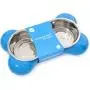 Hing Bone Non Slip Dual Dog Feeding Station with Removable Bowls Hing Bone Non Slip Dual Dog Feeding Station with Removable Bowls