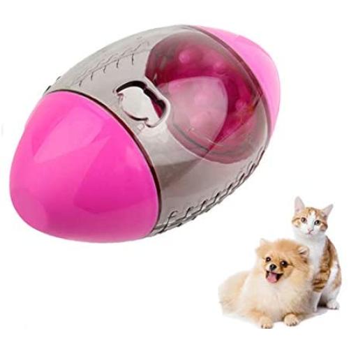 HyiFMY Pet Rugby Toy, S/L Interactive Rugby Ball Toy,Treat-Dispensing Ball,for Dogs Puppy& Cats