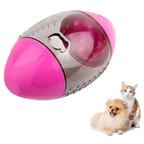 HyiFMY Pet Rugby Toy, S/L Interactive Rugby Ball Toy,Treat-Dispensing Ball,for Dogs Puppy& Cats