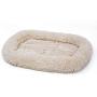 Neekor Plush Bolster Pet Bed, Crate Mat, Deep Sleeping Luxury Shag Fuax Fur Rectangle Sofa Cuddler for Dog and Cat