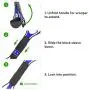 Aircover Dog Pooper Scooper, 24'' Foldable Long Handle Dog Poop Scooper for Large Medium Small Dogs, Pet Waste Pickup with 4 Poop Bags Rolls + 1 Poop Bag Dispenser, Easy to Use on Grass Gravel (Blue)
