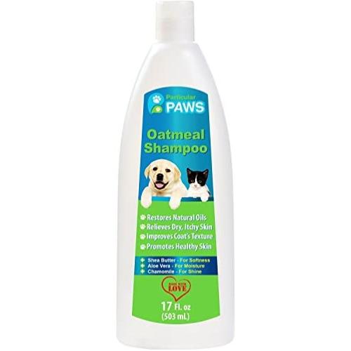 Particular Paws Oatmeal Shampoo for Dogs and Cats with Shea Butter, Aloe Vera, Chamomile
