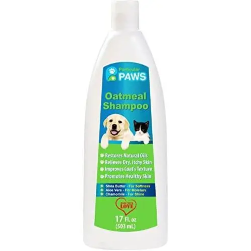 Particular Paws Oatmeal Shampoo for Dogs and Cats with Shea Butter, Aloe Vera, Chamomile Particular Paws Oatmeal Shampoo for Dogs and Cats with Shea Butter, Aloe Vera, Chamomile