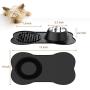 FLYINGCOLORS Pet Bowl Set Black