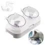 Vvciic Raised Cat Food Bowl, 15 Degree Tilt Adjustable Pet Food Bowls, Neck Guard Pet Water Bowl Raised Elevated Stand food Bowls for Cats & Small Dogs (double) Vvciic Raised Cat Food Bowl, 15 Degree Tilt Adjustable Pet Food Bowls, Neck Guard Pet Water Bowl Raised Elevated Stand food Bowls for Cats & Small Dogs (double)
