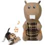 Pokeling Dog Toys, Dog Squeak Toys, Dog Stuffed Animals Toy, Interactive Toys for Chewers, Chewing and Durable Toys for Puppy Dogs and Medium Dogs, Hide and Seek Activity for Pets, Beaver Dog Toy