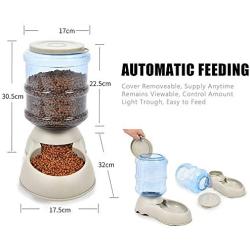 Decdeal 3.75L Dog Cat Automatic Gravity Food Dispenser Feeder Food Bowl Large Capacity Food Dispenser for Pet