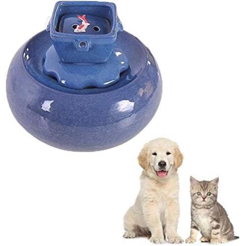DFVV Pet Water Dispenser Cat Water Dispenser Automatic Circulating Water Filter Drinking Fountain Ceramic Mute Prevent Dry Burning Pet Feeder