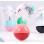 Mice Toy Funny Cat Supplies for Cats Kitten Long Feather False Mouse Tumbler 2 Pieces Plastic Toys Balls Pet Rustle Activity Toy Product for Cats Color Random