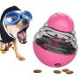 YUNDING Puzzle Tumbler Pet Feeder Easy to Use Pet Food Leaking Toy Anti-gulping Pet Slower Food Dispenser, for Cats and Dogs Universal Foraging Bowl(Color:Pink)