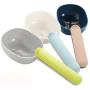 Dog Food Measuring Scoop 1 Cup, Pet Food Scoop, Food Scooper for Pets Cute, Plastic Measuring Cups Sealing Clip Multi-Function Scoop Bag Clip for Dog Cat Bird Rabbit, Long Comfortable Handle(3 Pack）