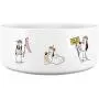 Awesome eMERCHency Droopy Dog Pattern White Dog Bowl 7'' x 3'' Ceramic Pet Dog Snoopy Dish