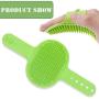 KEKU 2 pet Grooming Bath Brushes, Soothing Massage Rubber Comb, with Adjustable Ring Handle, 1 Toy Ball, let Pets add More Fun, Suitable for Long and Short Hair Cats and Dogs