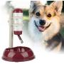 Pet Dog Drinking Fountain, Dog Cat Dish Bottle Bowl Water Dispenser Height Adjustable Automatic Feeding Water Dispenser Drinker Food Feeder