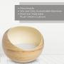 Fhasso Luxury Bamboo Cat Bed - Eco-Friendly, Natural, Handmade Cat Cave Bed with Washable Velvet Cushion - Enclosed Premium Pet Bed - Modern, Decorative Design