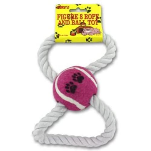 Figure-eight Rope And Ball Dog Toy